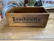 LAMBRETTA STORAGE BOX CRATE MADE FROM RECLAIMED TIMBERS 28x15x11cm