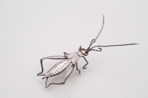 Vintage silver cricket - vintage,