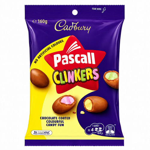 Cadbury pascall clinkers 160g - cadbury,