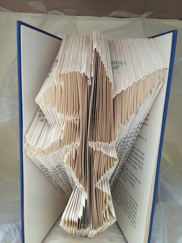 Book folding art pattern - book,