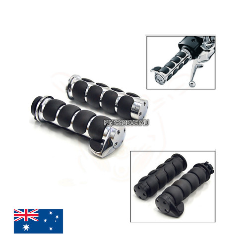 Black 25mm handgrips harley - black,