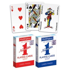 Waddingtons Original Classic No.1 (2 Packs) Red & Blue Playing Card Decks
