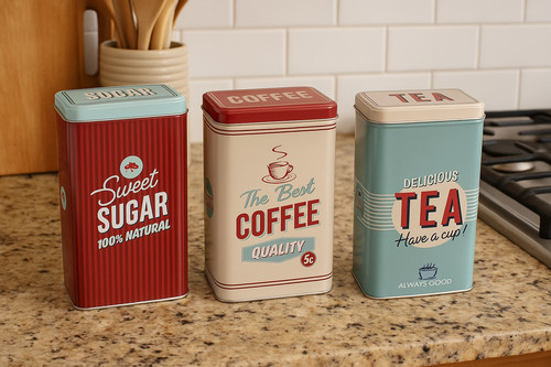 Multicoloured 3pc tea - 3pc, coffee