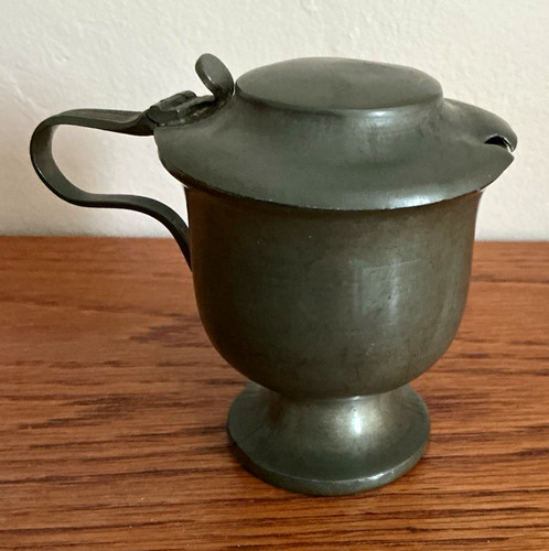Antique pewter lidded - antique,