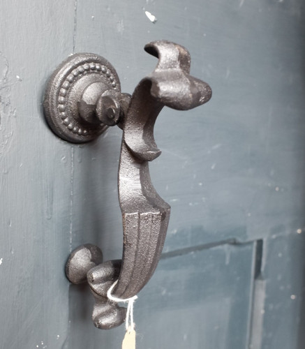 New large ornate black door - large,