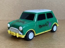 Unbranded Classic Mini Cooper,  Friction Powered, Plastic, Green, 1980's, Rare.