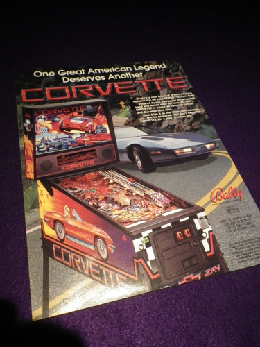 Bally corvette pinball machine - bally,