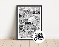 Muse - Greatest Hits Lyric Print | Doodle Part 1