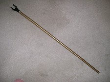 New Craftsman Hand Made Buffalo Horn Lyre Handle Walking Stick Hazel Shank 17H