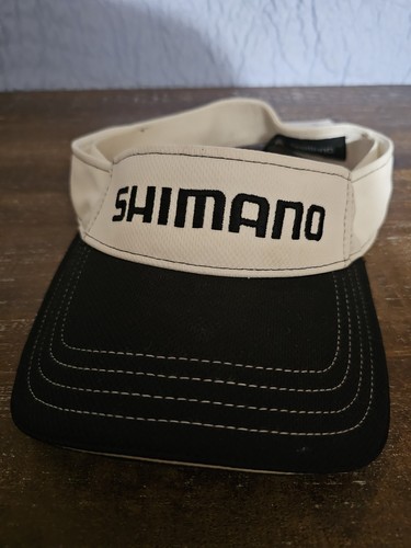 Shimano black white visor - shimano, hat