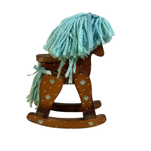 Vtg 1980s wooden rocking - vtg, horse