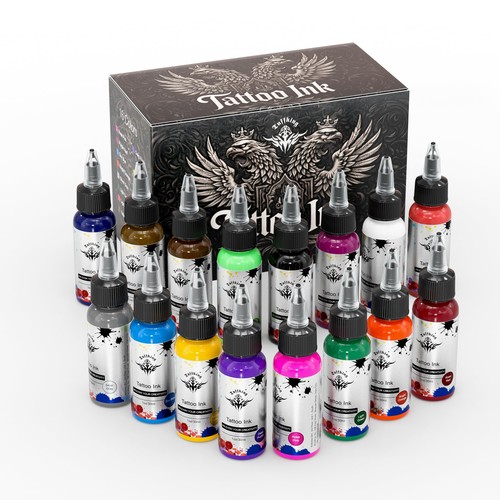 Tattoo ink set colors 1oz - set, colors,