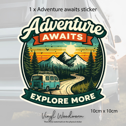 Adventure awaits sticker decal - awaits,