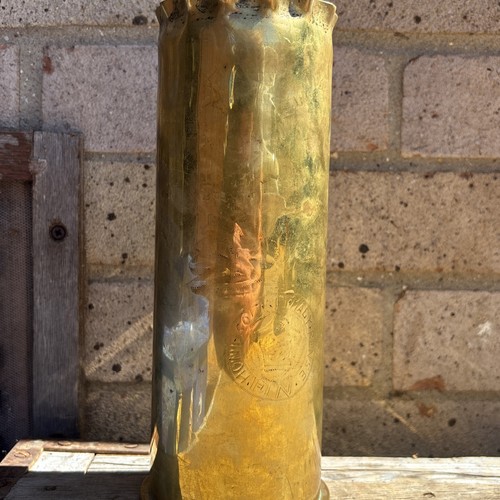 Ww1 engraved brass artillery - engraved,