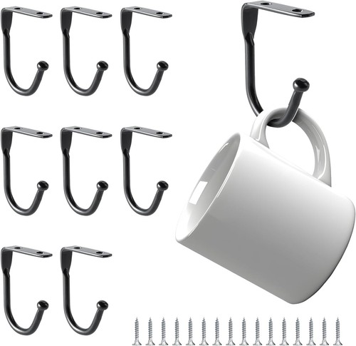 Set black cup hooks under - cup,