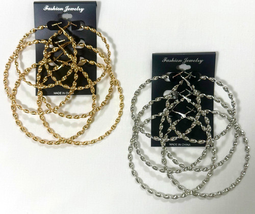 Hoops earrings twisted - hoops,