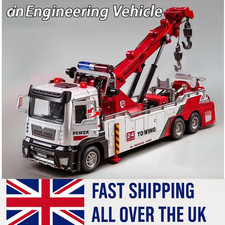 1:32 Tow Truck Metal Alloy Vehicle Recovery Model Toy Car Lorry Fire Engine