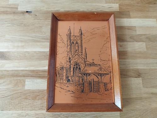 Vintage picture copper etched - vintage,
