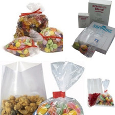 POLY BAGS CLEAR PLASTIC POLYTHENE BAGS FOOD SAFE FREEZER STORAGE PACKING