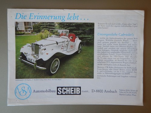 Automobilbau scheib orig 1980s - automobilbau,