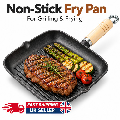 24cm non stick square grill - 24cm,