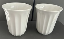 Hotel Chocolat Mug Pod Cup X2 White Ceramic Velvetiser By Andrew Wicks Ribbed