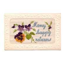 WW1 SILK EMBROIDERED GREETING