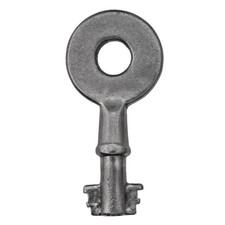 Iron DOUBLE BIT Key with Hollow Shaft 1¾" - Antique Key 1920's-1940's - ref.k54