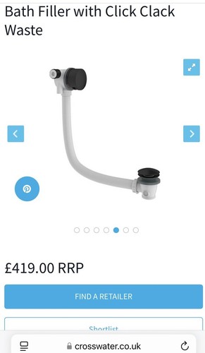 Crosswater mpro overflow bath - crosswater,