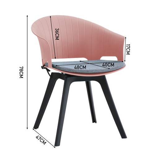 4pcs swivel dining chair - 4pcs,