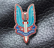BRITISH SAS MOUNTAIN TROOP military PIN BADGE Who Dares Wins POPPIES DAY