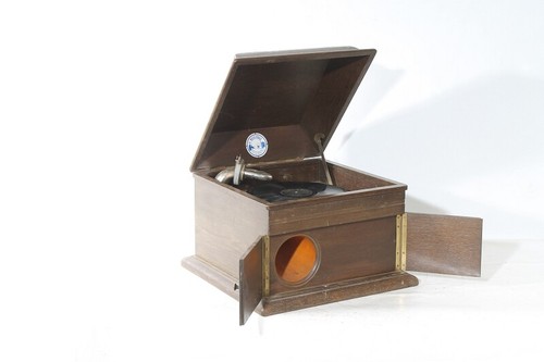 Old vintage gramophone wood - old,