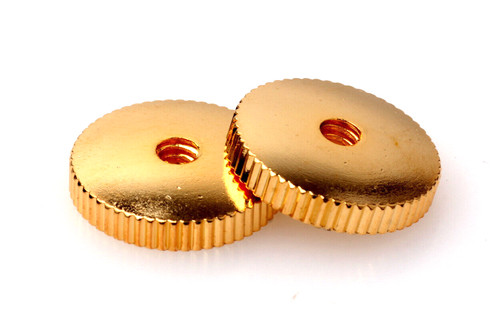 Domed thumbwheels gold - domed,
