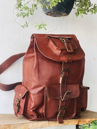 Leather comman bag rucksack - leather,