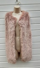 FAUX FUR WAISTCOAT,GILLET,PINK,HIPPIE,BOHO,FOLK,60S,70S,VINTAGE LOOK,NEXT,SIZE 8