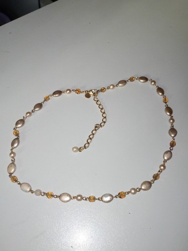 Beaded glass necklace - glass,