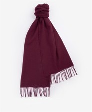 Barbour Womens Soft Lambwool Scarf Cabernet New