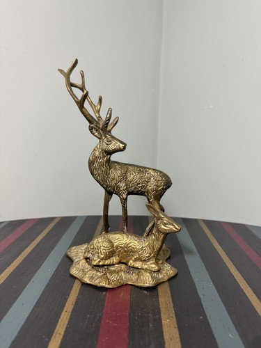 Vintage brass ornate stag - vintage,