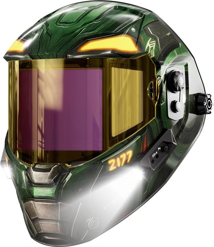 Welding helmet with - helmet, lights
