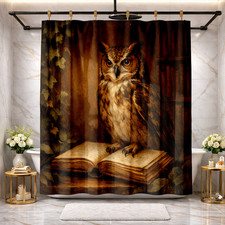 Owl Shower Curtain for Book
