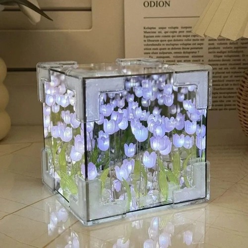 Diy tulip mirror - mirror, lamp