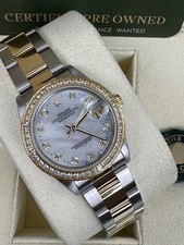 ROLEX CERTIFIED STUNNING 31MM  DATEJUST 78273 18K AND STEEL