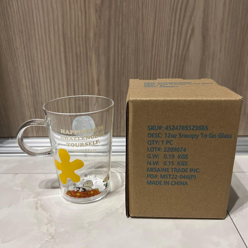 Starbucks peanuts snoopy glass - starbucks,