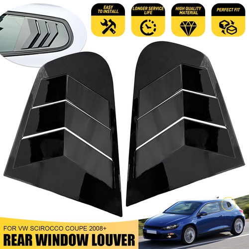 Gloss black window louver rear - louver,