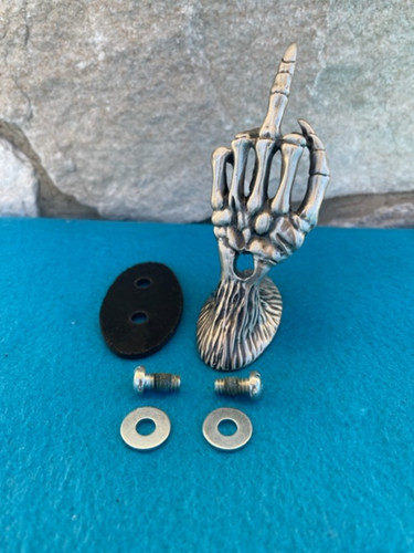 Skeleton hand fender ornament - skeleton,