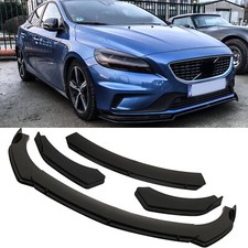For Volvo V40 S40 S60 S90 Fiber Look Front Bumper Lip Splitter Spoiler Glossy UK
