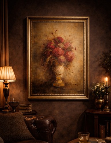 Large vintage floral still - large,
