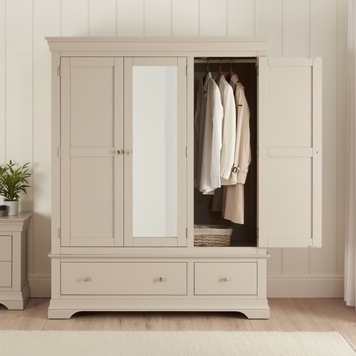 Triple wardrobe with mirror - triple,