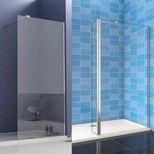 Walk In Wet Room Shower Enclosure Cubicle 8mm Easy Clean Glass Bath Screen Panel
