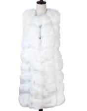 Faux Fur Long Gilet - Diamond